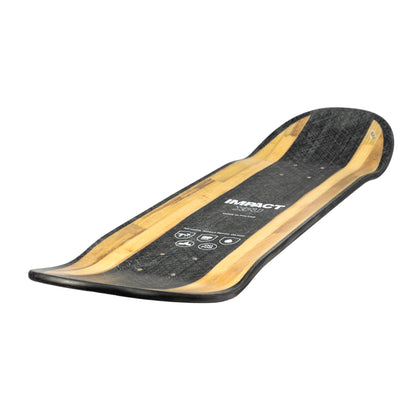 IMPACT XPU ALL BLACK SKATEBOARD DECK - Size 8.25 (Twin Shape)